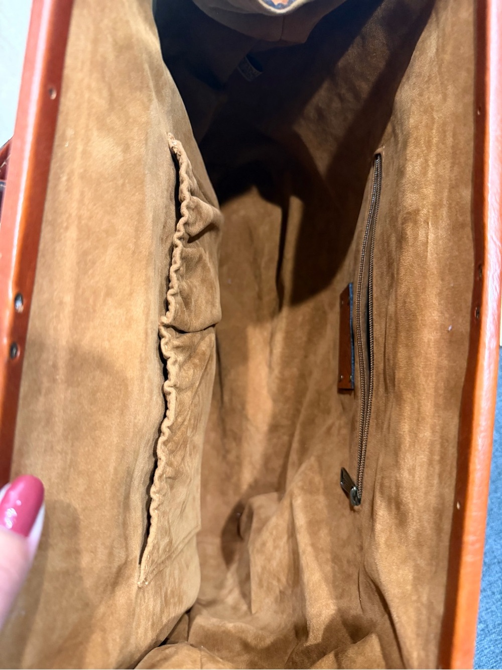 Vintage Patricia Nash Morina Doctor Bag 100% Italian Leather Cognac Tan - Picture 11 of 14